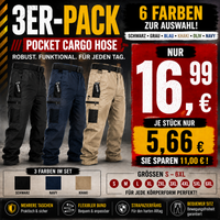3er-Pack-C【Schwarz+Khaki+Braun】